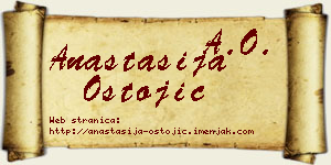 Anastasija Ostojić vizit kartica